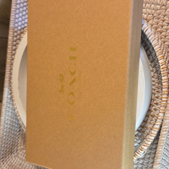 Coach Navy Wristlet with Snowman and Candy Cane Design - Picture 3 of 3